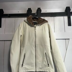 Marmot Women's Cream Hooded Ski Jacket